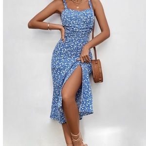 Baby blue floral dress